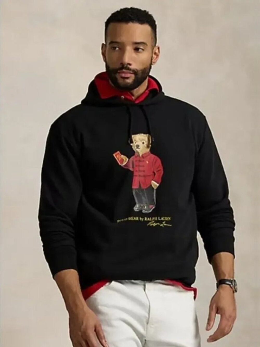 NEW POLO RALPH LAUREN Lunar New Year Polo Bear Hoodie Black 4XLT MSRP: $188 - Picture 4 of 10